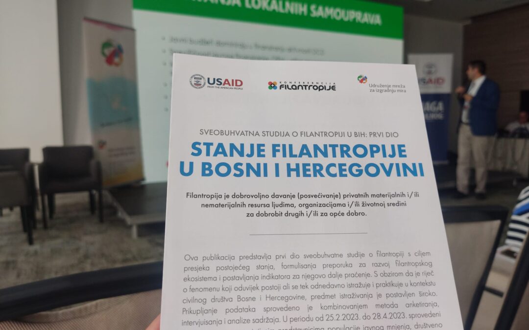 Predstavljena sveobuhvatna Studija o filantropiji u Bosni i Hercegovini