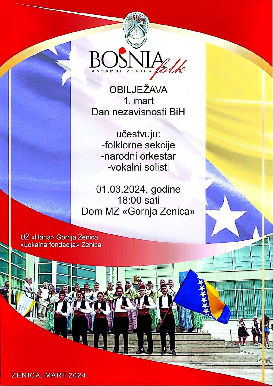 Mještani Gornje Zenice obilježili 1. mart – Dan nezavisnosti Bosne i Hercegovine